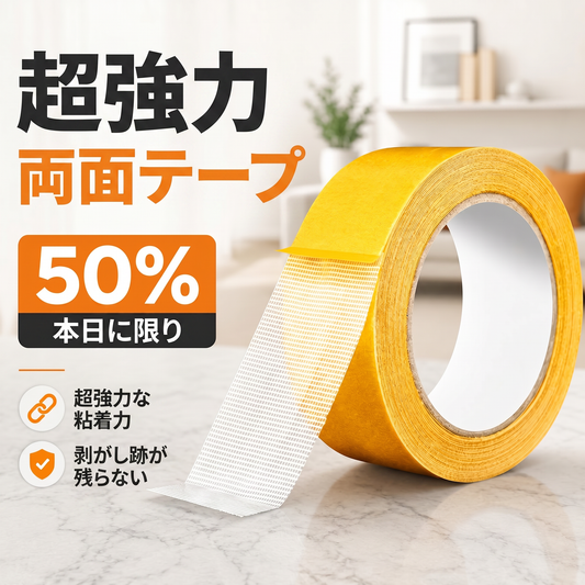 PKNEW® 超強力両面テープ — 強粘着・防水・剥がせるタイプ・糊残りなし（カーペット、壁紙、バルーン、家庭用に最適）🔥