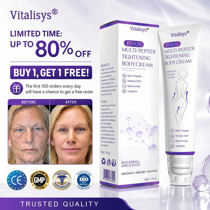 💎Vitalisys® PDRN Multi-Peptide Massaging Body Roller Cream- Anti-aging, Hydrating, Skin Firming & Lifting, Skin Repair, Even Tone, Acne and Dark Spot Treatment, Wart and Mole Removal, and Psoriasis Relief.